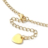 Alloy Heart & Millefiori Glass Flower Bib Necklace with Ion Plating(IP) Handmade 304 Stainless Steel Chains NJEW-JN04403-4