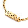 Constellation 202 Stainless Steel Figaro Chain Link Bracelets for Women Men LS-AJEW-U006-01J-2