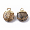 Natural Picture Jasper Pendants G-S359-021D-2