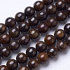 Natural Bronzite Beads Strands G-D855-12-8mm-1