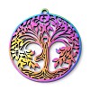 304 Stainless Steel Pendants STAS-R116-08RC-1