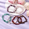 12Pcs 12 Styles Constellations Mixed Gemstone Chip Beaded Stretch Bracelets Sets BJEW-JB10931-2