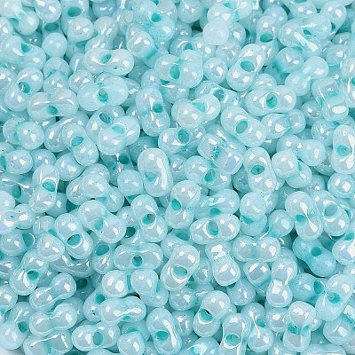 Opaque Colours Luster Glass Seed Beads SEED-K010-04E-1