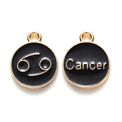 Alloy Enamel Pendants X-ENAM-S124-01B-08D-1
