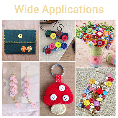 160Pcs 20 Colors 4-Hole Resin Buttons BUTT-TA0001-29C-1