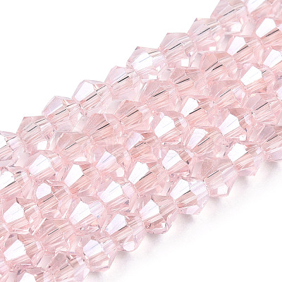 Transparent Electroplate Glass Beads Strands GLAA-F029-2mm-C26-1