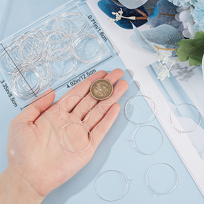 100Pcs 316 Surgical Stainless Steel Wine Glass Charms Rings STAS-BBC0005-97D-1