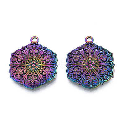 Ion Plating(IP) 201 Stainless Steel Pendants STAS-N098-206M-1