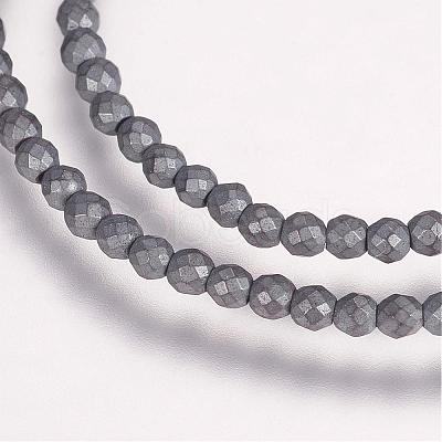 Electroplate Non-magnetic Synthetic Hematite Beads Strands G-P244-25-2mm-1