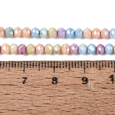 Anti-Tarnish Electroplate Rondelle Glass Beads Strands EGLA-T021-3mm-17-17-1