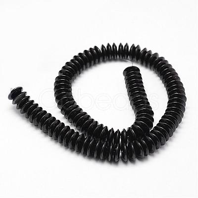 Natural Black Onyx Beads Strands G-P161-20-10x4mm-1