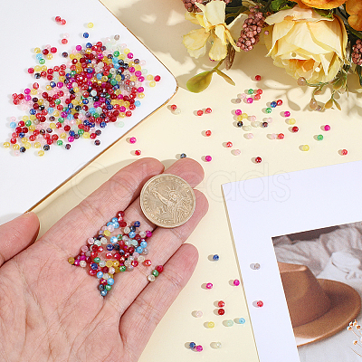17 Strands 17 Colors Baking Electroplate Glass Beads Strands DGLA-ME0001-17-1