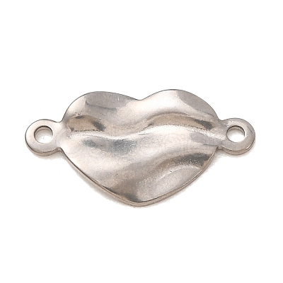 304 Stainless Steel Textured Links Connector Charms STAS-K302-02E-P-1