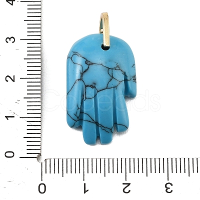 Synthetic Turquoise Carved Pendants GG-CBA5963-01G-NH-1