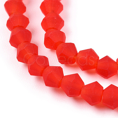 Imitate Austrian Crystal Frosted Glass Beads Strands GLAA-F029-TM3mm-B31-1