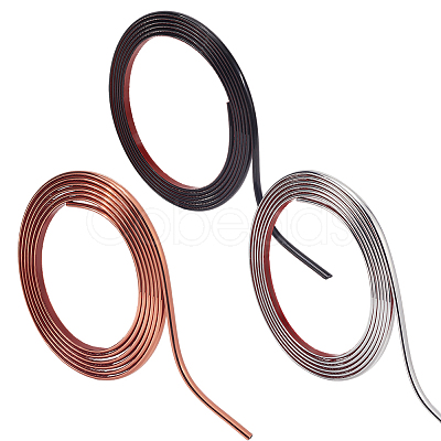 3 Rolls 3 Colors PVC Self-Adhesive Flexible Molding Trim DIY-CP0011-88-1
