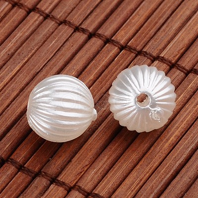 Round Acrylic Imitation Pearl Beads X-OACR-O002-2586-1