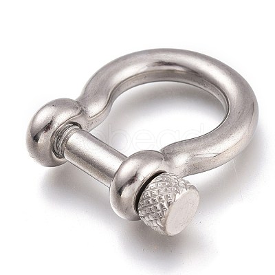 Tarnish Resistant 304 Stainless Steel D-Ring Anchor Shackle Clasps STAS-Z017-16P-1