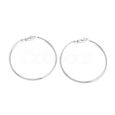Non-Tarnish Ring 304 Stainless Steel Hoop Earrings for Women Men EJEW-B049-02G-P-1