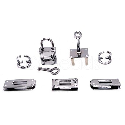 Alloy Bag Lock Clasp Sets FIND-WH0033-19P-1