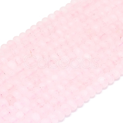 Natural Rose Quartz Beads Strands G-P575-A09-6x4mm-1