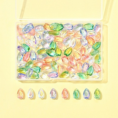 100Pcs Transparent Glass Charms GLAA-FS0002-18-1