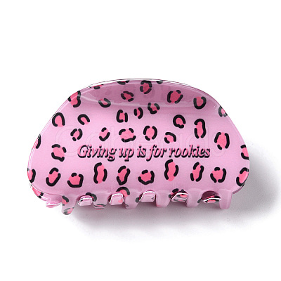 Leopard Print Pattern PVC Claw Hair Clips LS-PHAR-M013-02H-1