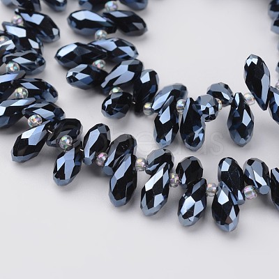 Electroplate Glass Beads Strands EGLA-G008-FP01-1