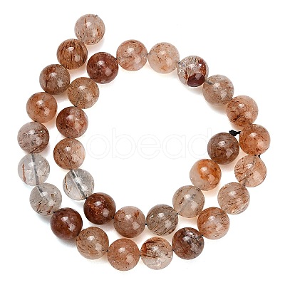 Natural Black Gold Rutilated Quartz Beads Strands G-L657-B02-12mm-1