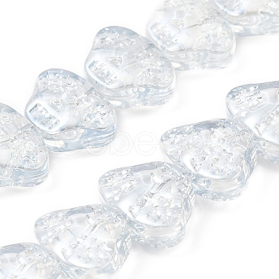 Transparent Electroplate Glass Beads Strands EGLA-F158-PL03-A-1