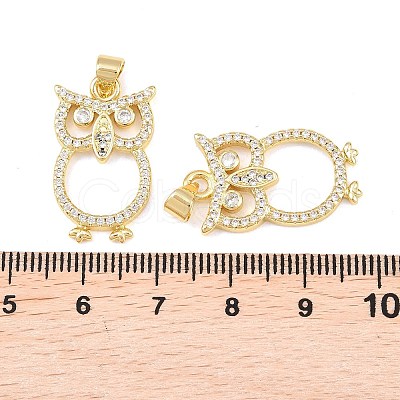 Brass Micro Pave Cubic Zirconia Pendants KK-C162-079G-02-1
