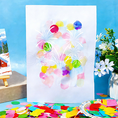 10 Bags Flat Round Paper Confetti DIY-ME0002-97-1
