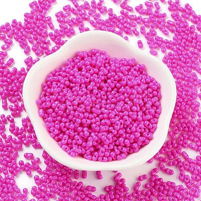 Baking Paint Glass Seed Beads SEED-A033-05H-1