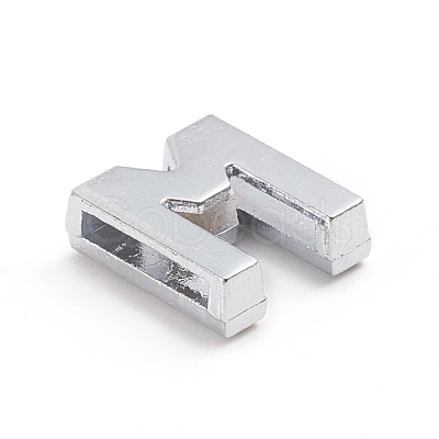 Alloy Slide Charms ALRI-WH0005-09M-P-1