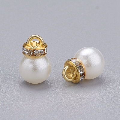 Acrylic Pearl Pendants X-IFIN-I031-02B-G-1