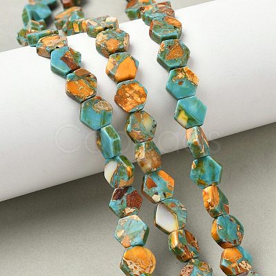 Dyed Synthetic Imperial Jasper Beads Strands G-D337-10mm-A02-1