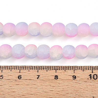 Crackle Glass Beads Strands GLAA-N009-8mm-04-1