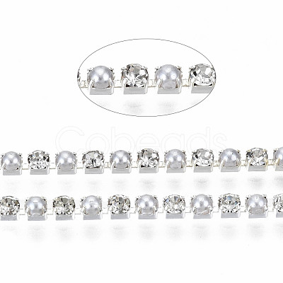Brass Rhinestone Strass Chains CHC-T011-SS6.5-01S-1