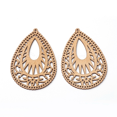 Wooden Big Pendants WOOD-WH0100-22-1