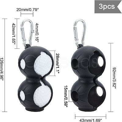 3Pcs 8-shape Silicone Silicon Golf Ball Cover AJEW-FH0002-06-1