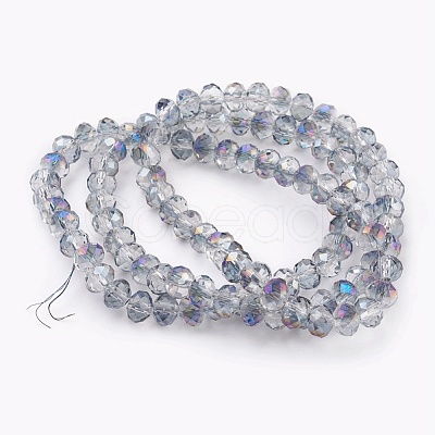 Electroplate Glass Beads Strands GLAA-K027-HR-B01-1