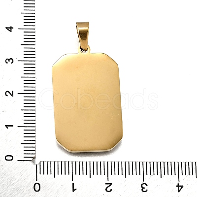 Tarot 304 Stainless Steel Enamel Pendants STAS-M119-09K-G-1