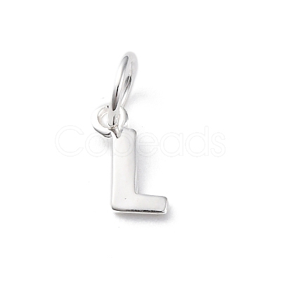 925 Sterling Silver Letter Charms STER-C012-01S-L-1