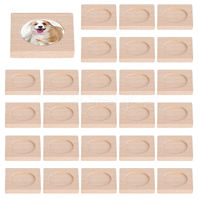 Wood Cabochon Settings WOOD-WH0124-162A-1