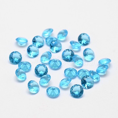 Glass Rhinestone Cabochons X-RGLA-P012-M-14-1
