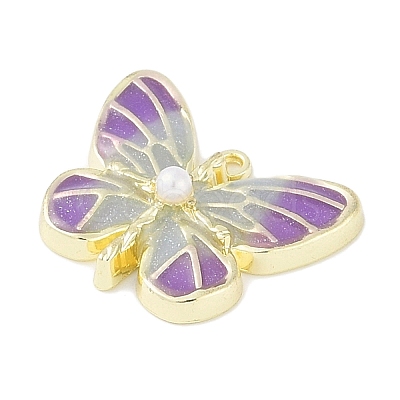 Rack Plating Alloy Enamel Pendants PALLOY-F018-22G-01-1