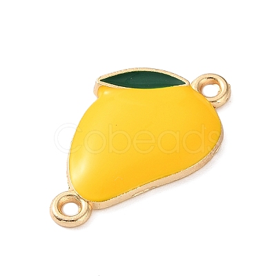 Fruit Theme Alloy Enamel Connector Charms AL-CBA95F4-01KCG-07-1