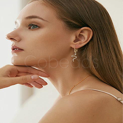 10Pcs Brass Earring Hooks KK-LP0004-02-1