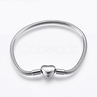 Tarnish Resistant 304 Stainless Steel European Style Chains Bracelet Making X-STAS-E428-10B-P-1