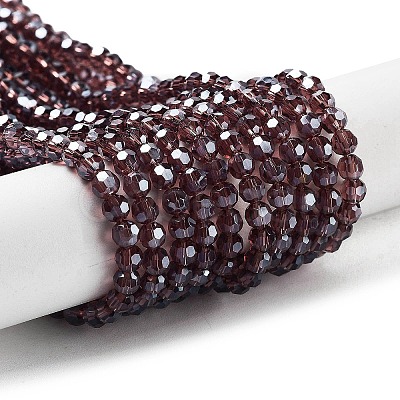Electroplate Transparent Glass Beads Strands LS-EGLA-A035-T4mm-A13-1